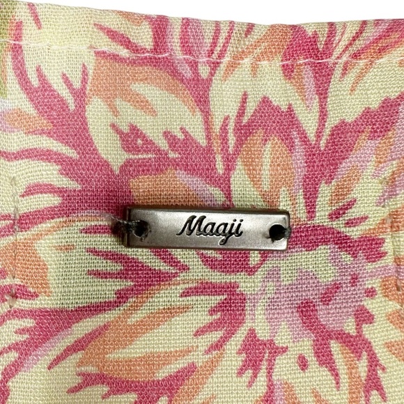 MAAJI Pink Beachy V-Neck Flowy Floral Mini Dress Medium - Picture 6 of 8